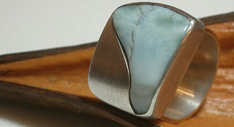 Larimar Ring Silber
